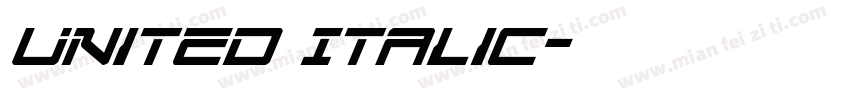 United Italic字体转换